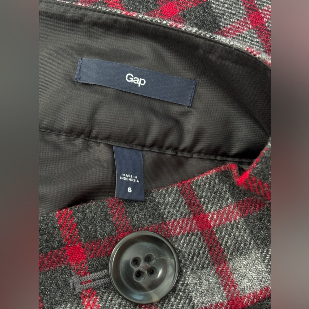 GAP Plaid wool blend skirt 6 - Picture 7 of 9
